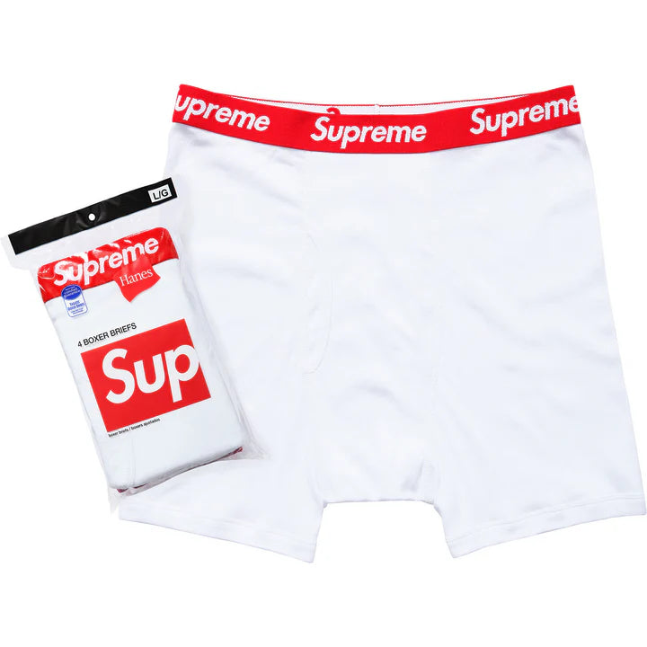 Supreme Hanes Boxer Briefs (4 Pack) 'White'